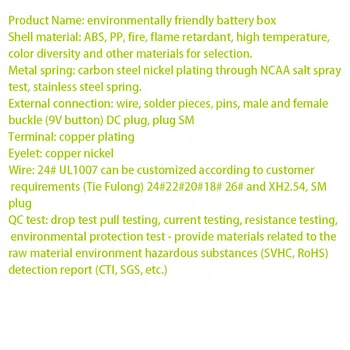 100vnt/daug Plastikiniai Nešiojami AA Baterijos Laikymo Dėžutės Juoda Turėtojas 4x AA Batteria Laikiklį Su DC Kištukas Didmeninės