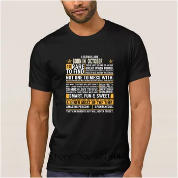 Meno Pagrindinio Kietas Marškinėliai Legendos Yra Gimęs spalio vyriški T-Shirt Mens Raukšlių Plius Dydis 3xl Vyriški Reguliariai Marškinėlius Vyrams