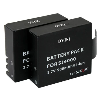 DVISI 2vnt SJ4000 SJCAM Įkraunamas Baterijas+USB Dual Įkroviklio SJCAM SJ4000 WiFi SJ5000 SJ5000 plius SJ6000 SJ7000 SJ8000