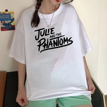 Vasarą NAUJŲ Julie Ir Fantomus Marškinėliai Moterims Atsitiktinis Kawaii Negabaritinių Marškinėlius Moterų Viršūnių Atsitiktinis Spausdinti Marškinėliai trumpomis Rankovėmis