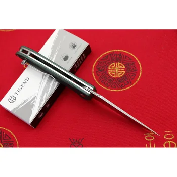 TIGEND CF1011 Flipper sulankstomas peilis D2 ašmenys G10 + plieno rankena kempingas medžioklės lauko išgyvenimo kišenėje Virtuvės peiliai EDC įrankiai