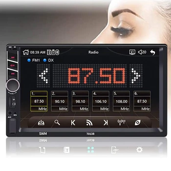 Dvigubo Din Car Stereo Radijas 7 Colių Paspauskite Sn D-Žaisti Universalus Automobilinis Multimedia Grotuvas su Bluetooth, FM Radijo Imtuvas Parama