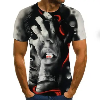 Vyriški Marškinėliai 2020 Juokinga Atspausdintas Trumpas Rankovės Tshirts Vasaros Hip-Hop Atsitiktinis Viršūnes Tees Streetwear