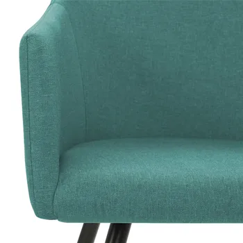 Valgomojo Kėdės 6 vnt. Žalia Audinio (3x247070) Valgomojo Kėdės