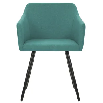 Valgomojo Kėdės 6 vnt. Žalia Audinio (3x247070) Valgomojo Kėdės