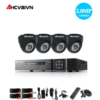 AHCVBIVN 3000TVL 1080P HD kambarinė Namų Saugumo kamerų Sistema 4CH 1080N HDMI CCTV DVR Vaizdo Stebėjimo Komplektas HAINAUT Fotoaparato Rinkinys
