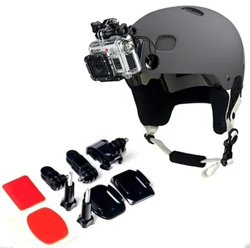 Helmet Front Mount Kit Padarinių Lenktas Laikiklis J-Hook Sklendė, Skirta DJI Gopro8 7 6 5 4 3 Xiaomi YI 4K SJCAM Priedai Sj4000