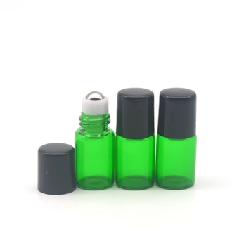 20pcs Tuščias Dezodorantas 2ml Konteineriai, Žalia Daugkartiniai Kvepalai Roller Butelį eterinis Aliejus Mėginio Roll Butelis