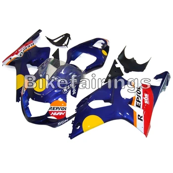 Mėlyna Geltona ir Raudona Plastikiniai Dangčiai Tinka Suzuki GSXR1000 K1 arba K2 2000 2001 2002 Motociklai Kėbulo Rinkinys