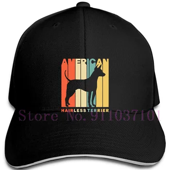 Vintage Stiliaus Amerikiečių Plikasis Terjeras Siluetas Dizaino Naujumo Fe Karšto Prekės reguliuojamas kepurės Beisbolo kepuraitę su Snapeliu bžūp Vyrai Moterys