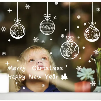 Linksmų Kalėdų Sienų Lipdukai Lango Stiklo Lipdukai Kalėdų Papuošalai Kalėdų Dekoracijas namams 2020 Kalėdos Nauji Metai 2021
