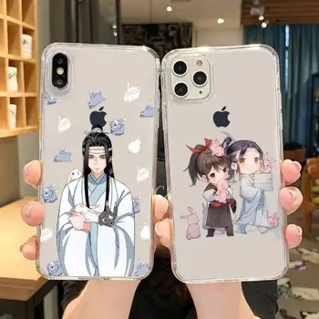 Mo Dao Shi Zu Kartun Lucu Wanita Telefono dėklas Skaidri minkšta iphone 5 5s 5c se 6 6s 7 8 11 12 plus x mini xs xr pro max