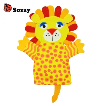Sozzy 0+ Mėnuo Mielas Kūdikis, Kūdikis, Ranka Lėlių Žaislas Gyvūnų Pirštinės Liūtas, Dramblys Papūga Karvių 30cm Minkštas Spalvotų Kūdikių Žaislų, Lėlių