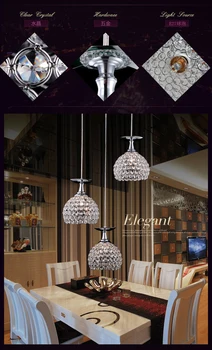 Šiuolaikinio ir susirgo trys kūrybinės kristalų droplight led lempos ir šviestuvai iš droplight restoranas, baras