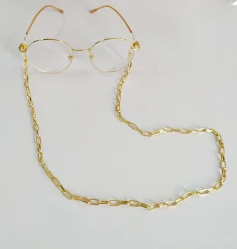 Nerūdijančio Plieno, Aukso Spalvos Metalo Grandinės Kaukė Kabo Grandinė Stiklai Anti-lost Grandines Natūralių Gėlavandenių Perlų Vėrinį Moteris