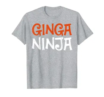 Juokinga, Raudona, Plaukai, Imbieras T-Shirt Ginga Ninja Sako Tee