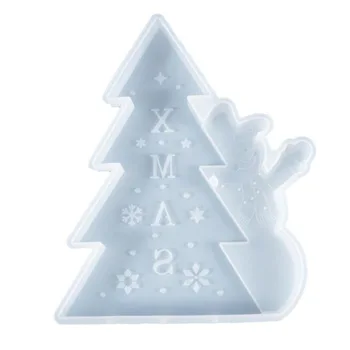 Crystal Epoksidinės Dervos Pelėsių Kalėdų Senelis Kalėdų Medžio Apdaila Pelėsių Kalėdinė Dekoracija Silikono Formos 