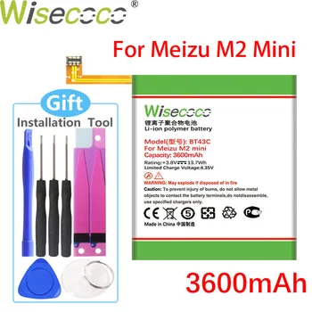 Wisecoco BT43C 3600mAh Baterija Meizu 2 / M2 Mini Telefono Bateriją Pakeiskite+ Sekimo Numerį
