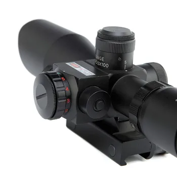 Riflescope 2.5-10x40ER kryžiaus optinį taikiklį teleskopas raudonas ir žalias taškas regos koregavimo taktinis medžioklės veidrodis raudonojo lazerio akyse