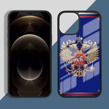Rusijos Vėliava, herbas erelis Telefono dėklas skirtas iPhone 11 12 pro XS MAX 8 7 6 6S Plus X 5S SE 2020 XR Sunku VNT