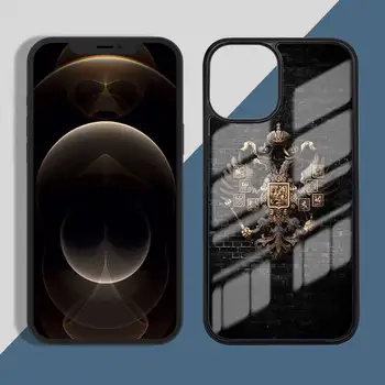 Rusijos Vėliava, herbas erelis Telefono dėklas skirtas iPhone 11 12 pro XS MAX 8 7 6 6S Plus X 5S SE 2020 XR Sunku VNT
