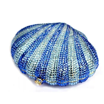 Blue crystal Deimantai suknelė rankinės Moterims, dovanos Vakarą Krepšiai Grandinės Peties Vakare Maišelį 
