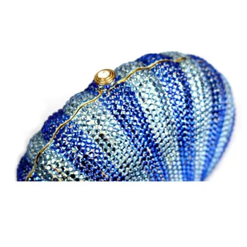 Blue crystal Deimantai suknelė rankinės Moterims, dovanos Vakarą Krepšiai Grandinės Peties Vakare Maišelį 