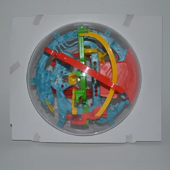 Naujas 100 žingsnių 3D sferinį labirintas kamuolys balansas logika gebėjimas mokymo žaidimas žaislas švietimo įdomus pusiausvyros įspūdį magija labirintas kamuolys