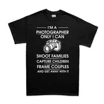 Vyrų mados T-shirt Juokingi Marškinėliai aš esu Fotografas, Fotografija Mens atsitiktinis marškinėliai