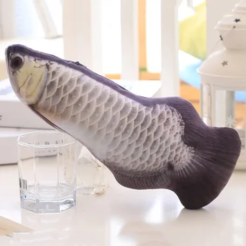 3D Dirbtinės Žuvys Pliušinis Miego Pagalvėlė Katė Nulio Valdybos Katžolių Kačių Žaisti Žaislai BM88