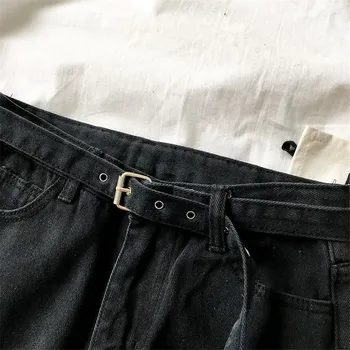 Moterų aukšto juosmens džinsai pavasario nauji didelio dydžio septynių taškų moteriški džinsai laisvi buvo plonas, Harlan džinsai, moteriški darbo drabužiai