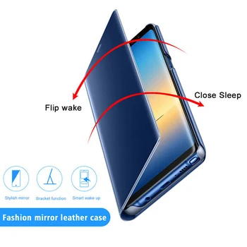 Už Xiomi Mix2 3 5G Max3 Funda Smart Veidrodis, Flip Case for Xiaomi Sumaišykite 2 3 Max 3 Clear View 360 Visas Apsaugos Telefono Galinį Dangtelį