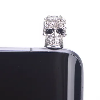 1X diamond kaukolės galvą bendrųjų dulkių kištukas mobilaus telefono laisvų rankų įranga dulkių plug