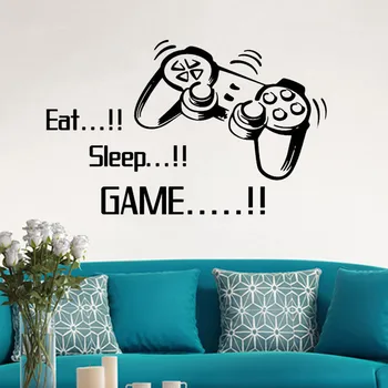 Valgyti, Miegoti Žaidimas Sienų Lipdukai Berniukų Miegamasis Raidė 