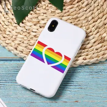 Gėjų, Lesbiečių LGBT pansexual biseksualų Vaivorykštė Pasididžiavimas MENO Telefono dėklas Saldainiai Spalvos iPhone 6 7 8 11 12-os mini pro X XS XR MAX Plus