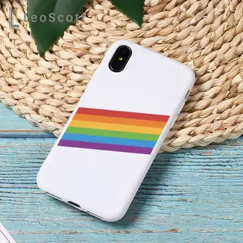 Gėjų, Lesbiečių LGBT pansexual biseksualų Vaivorykštė Pasididžiavimas MENO Telefono dėklas Saldainiai Spalvos iPhone 6 7 8 11 12-os mini pro X XS XR MAX Plus