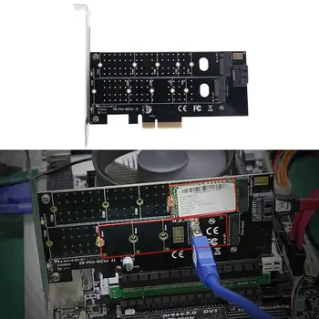 M key M. 2 NGFF SSD su PCI-E X4 adapteris arba B klavišą M. 2 NGFF su adapteriu SATA kortelės išplėtimo SSD J1S7