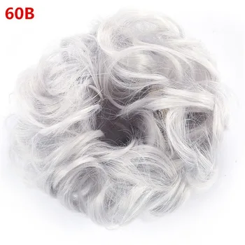 28 Spalvos Naujas Mados Sintetinių Moterų Plaukų Ponis Uodegos Plaukų Pratęsimo Bun Hairpiece Scrunchie Elastinės Bangos Garbanotas Plaukų Aksesuarai