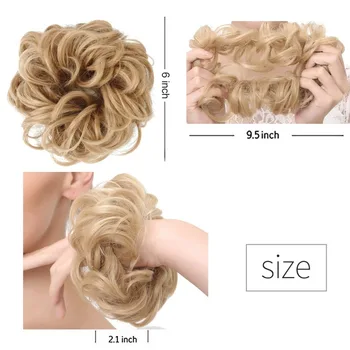 28 Spalvos Naujas Mados Sintetinių Moterų Plaukų Ponis Uodegos Plaukų Pratęsimo Bun Hairpiece Scrunchie Elastinės Bangos Garbanotas Plaukų Aksesuarai
