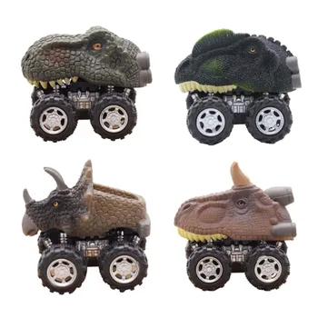 Vaikų Berniukas Sunkvežimių Hobis Juokingas VAIKAS Dovana Karšto Mini Dinozaurų Gyvūnų Traukti Atgal Automobiliai Modelio Transporto priemonių Žaisti Žaislai