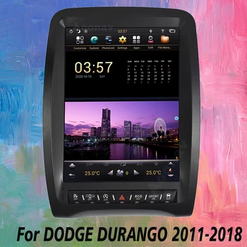 Tesla Stiliaus PX6 Multimedia Car Radio Stereo Grotuvas, 2 Din Headunit DODGE Durango 2011 2012 2013 2016 2017 2018