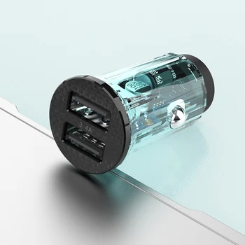 5V/3.4 Cigarečių Degiklio Lizdą Splitter 12V-24V Dual Port USB Automobilinis Įkroviklis Lizdo LED Ekranas Maitinimo Adapteris Auto Motorcycl