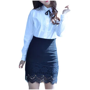 Korėjos Tutu Sijonai moterų Elastinga Mezgimas Nėriniai Derliaus Mini Sijonas Trumpas Paketo Klubo Faldas Slim Drabužių Vestido LBD3206