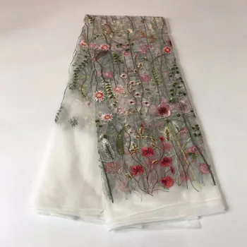 Naujasis prancūzijos, Nigerijos Juoda balta 3 d gėlėmis siuvinėtos net nėriniai,Afrikos tiulio tinklelio, nėrinių audinys, aukštos kokybės vestuvių suknelė