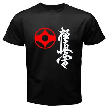2019 Naujas Mados Prekės ženklo Drabužių Karate Kyokushin Japonijos Kovos Menų Logotipas MMA Vyrų Black T-Shirt Dydis S iki 3XL tee marškinėliai