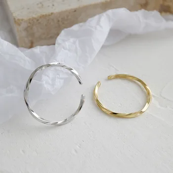 Susukti Ratu Madinga 925 sterlingas sidabro žiedai Paprasta Maža Mobius Minimalistinio Aukščio, žiedai, moterų Papuošalai zilvere ringen