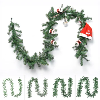 Karšto 2.7 M Dirbtinis Green Christmas Garland Vainikas Kalėdos Namų Grupė Kalėdų Dekoro Pušies Medžio Rotango Kabinti Ornamentu Vaikams