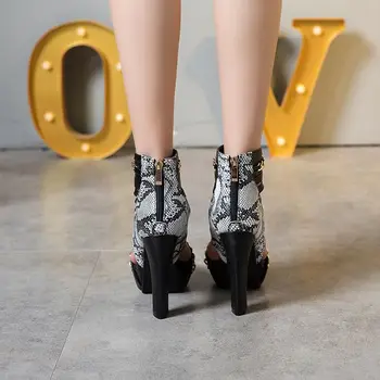 MORAZORA DYDIS 34-45 Naujų 2020 m. Moterų gladiatorių sandalai grandinės zip platforma batai mišrios spalvos peep toe ponios aukštakulniai sandalai