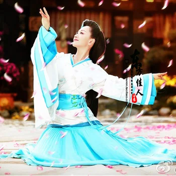 Mėlynas Kostiumas Huo Cheng Jun Yang Rong Patį Dizainą Meilės Istorija Dykumos - Yun Zhong Ge Moterų Kostiumas Hanfu