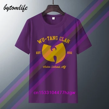 Wu Tang Clan, Įsteigtas 1992 M. Logotipą Black Marškinėliai Naujų europos sąjungos Oficialusis Merch Vyrų, Moterų Medvilnės, trumpomis Rankovėmis Viršūnes Tee Unisex